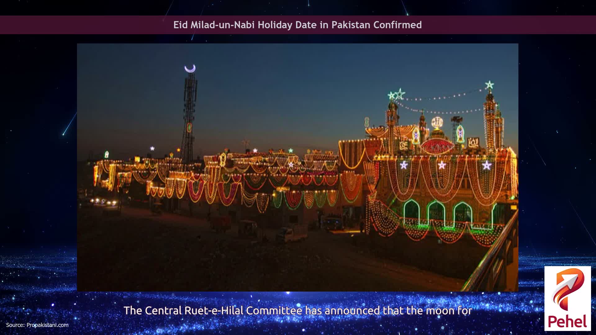 Eid Milad-un-Nabi Holiday Date in Pakistan Confirmed