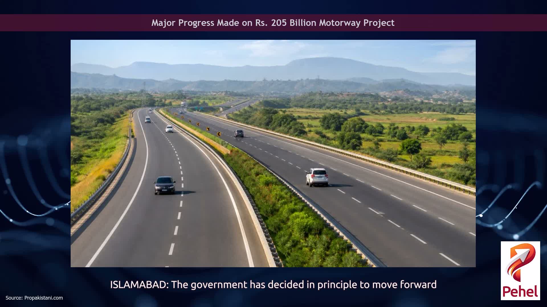 Major Progress Made on Rs. 205 Billion Motorway Project