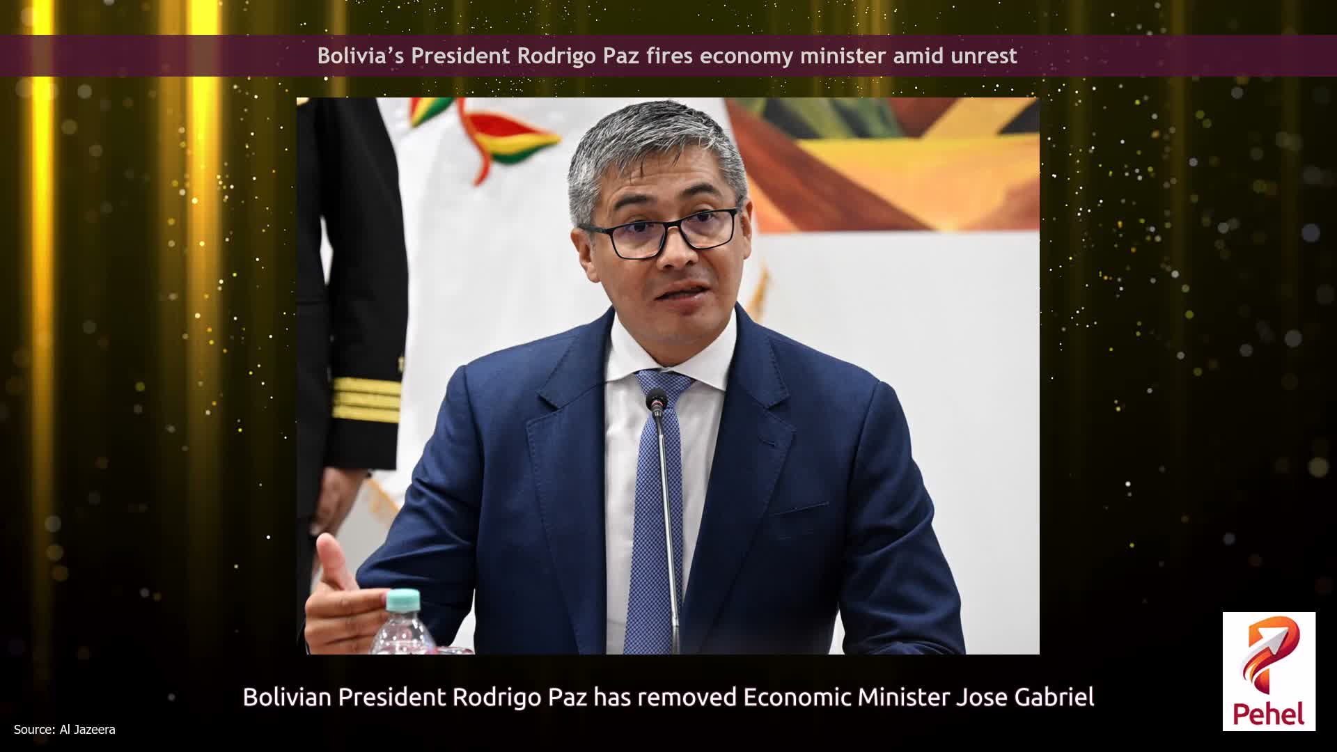 Bolivia’s President Rodrigo Paz fires economy minister amid unrest