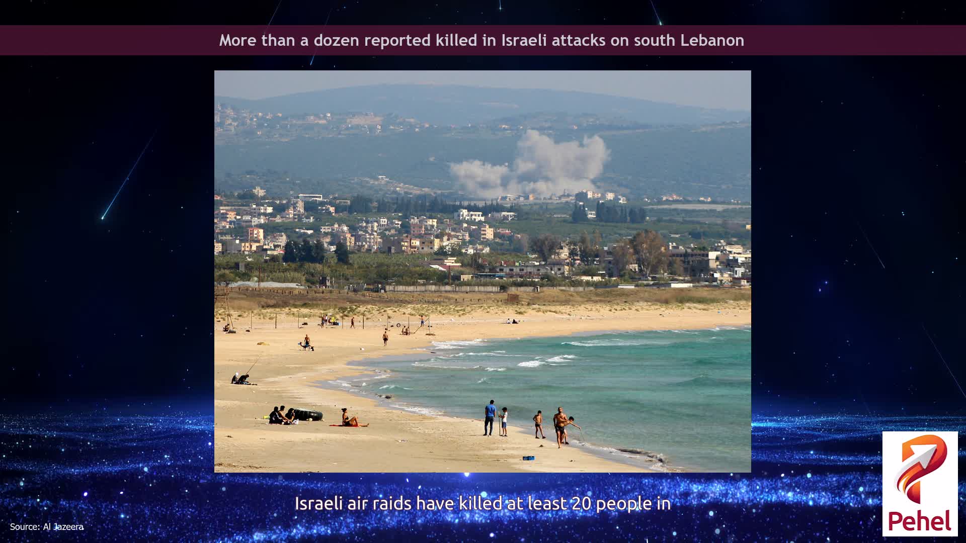 More than a dozen reported killed in Israeli attacks on south Lebanon