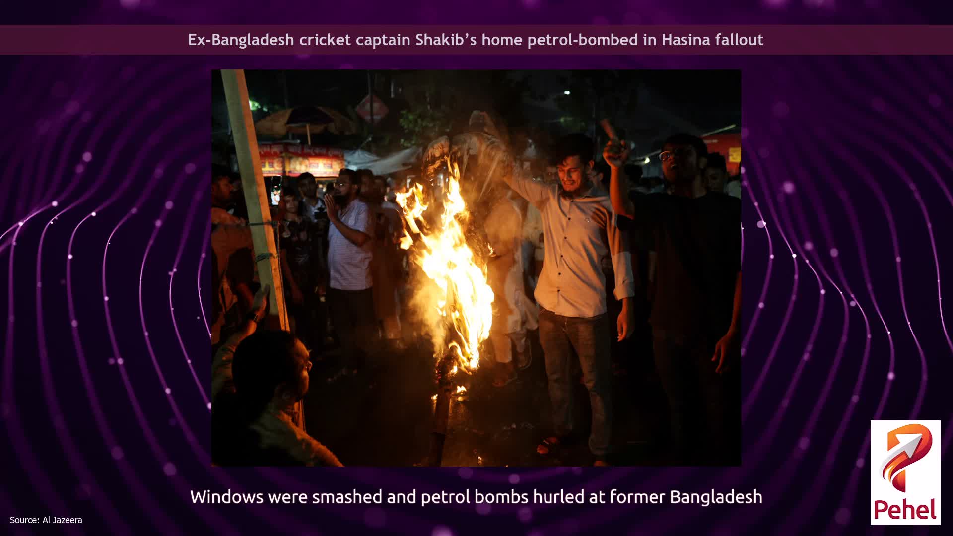 Ex-Bangladesh cricket captain Shakib’s home petrol-bombed in Hasina fallout