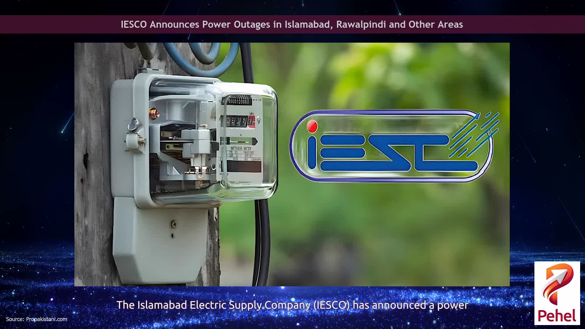 IESCO Announces Power Outages in Islamabad, Rawalpindi and Other Areas