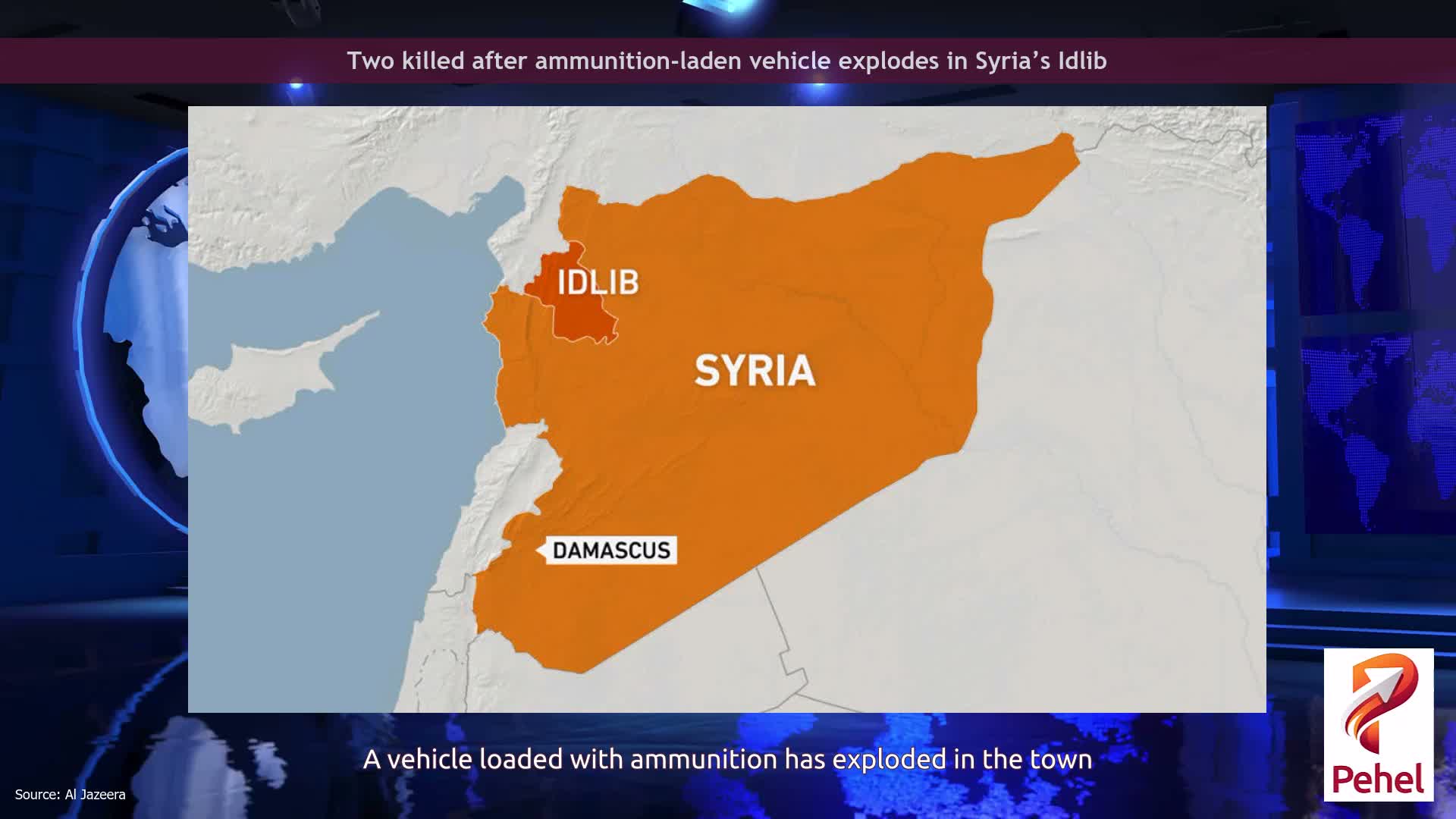 Two killed after ammunition-laden vehicle explodes in Syria’s Idlib