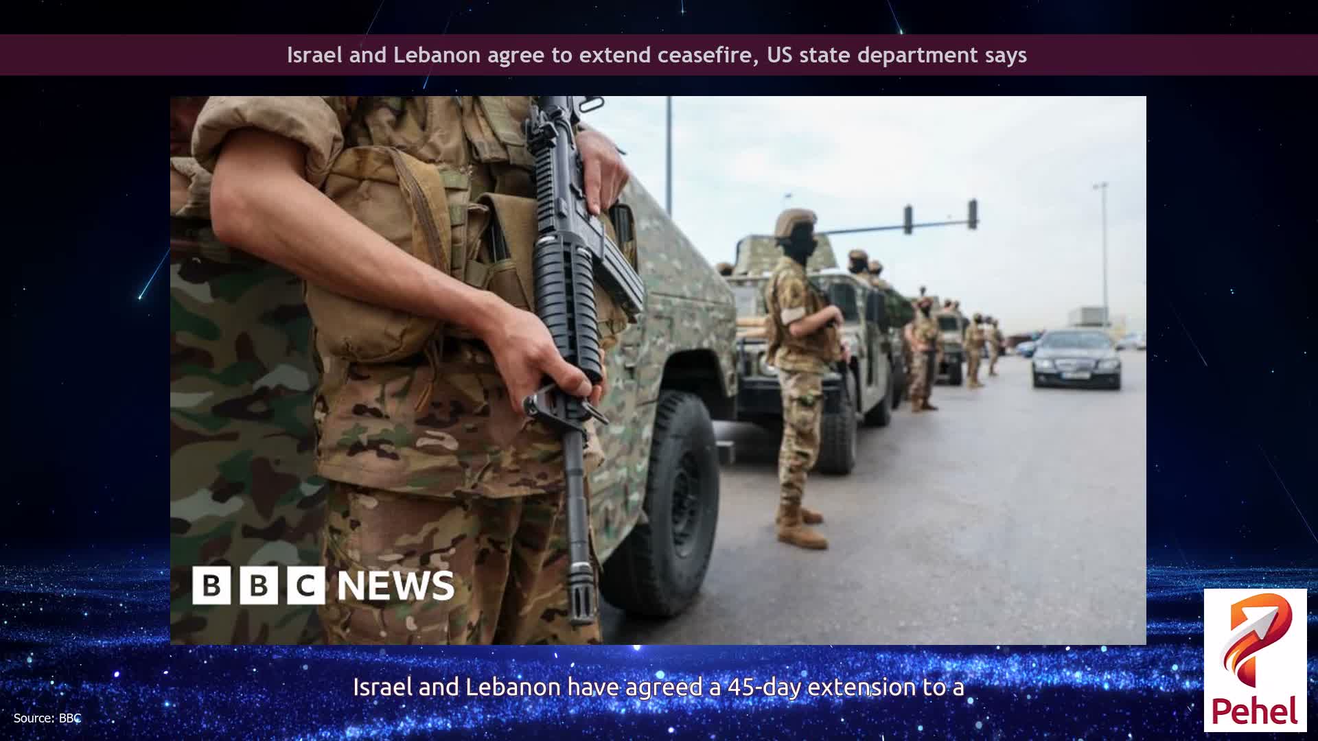 Israel and Lebanon agree to extend ceasefire, US state department says