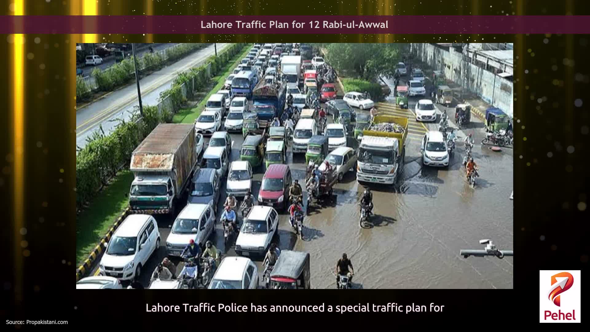 Lahore Traffic Plan for 12 Rabi-ul-Awwal