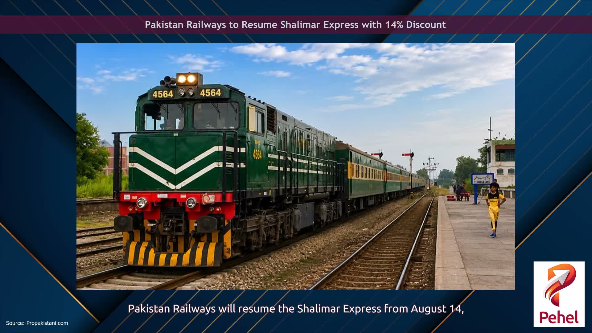 Pakistan Railways to Resume Shalimar Express with 14% Discount