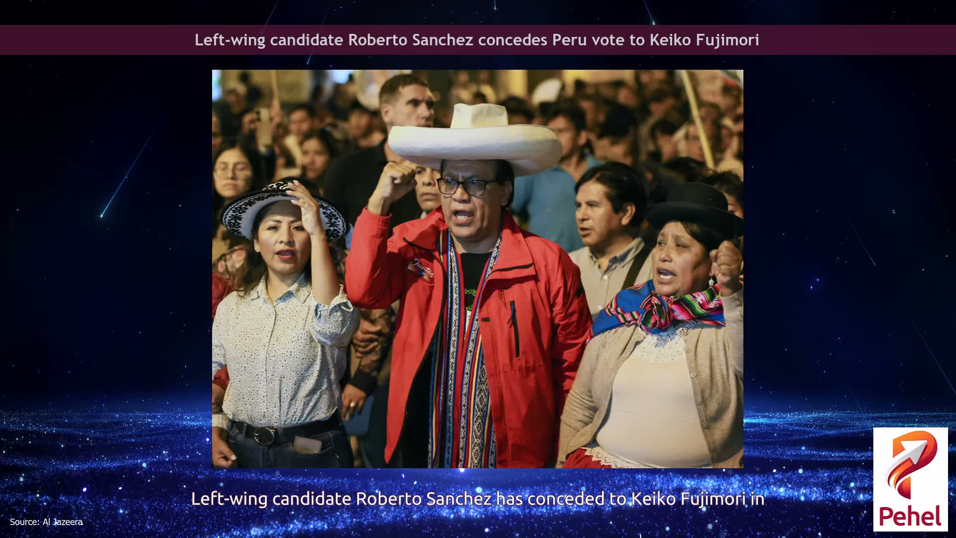 Left-wing candidate Roberto Sanchez concedes Peru vote to Keiko Fujimori