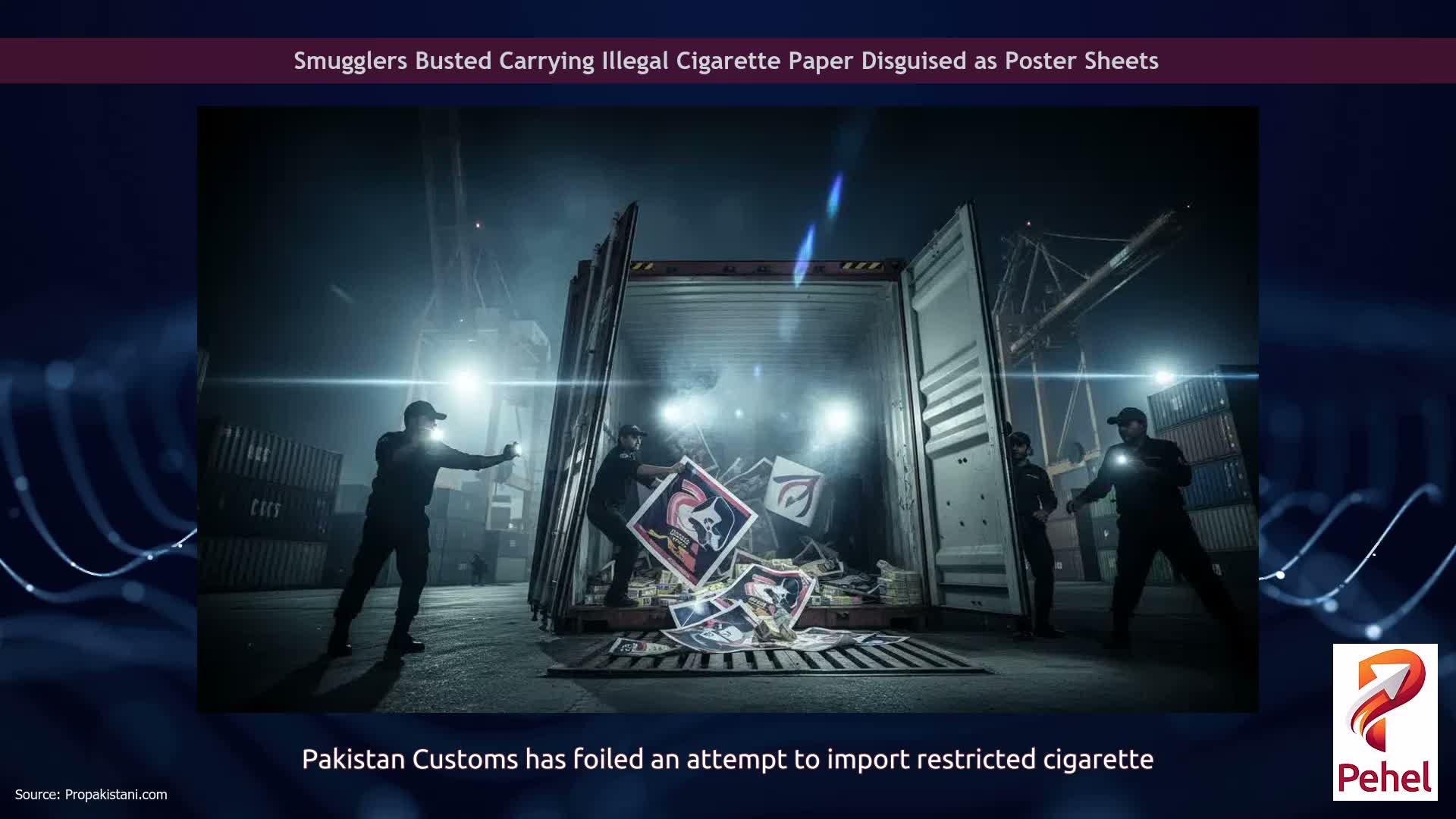 Smugglers Busted Carrying Illegal Cigarette Paper Disguised as Poster Sheets