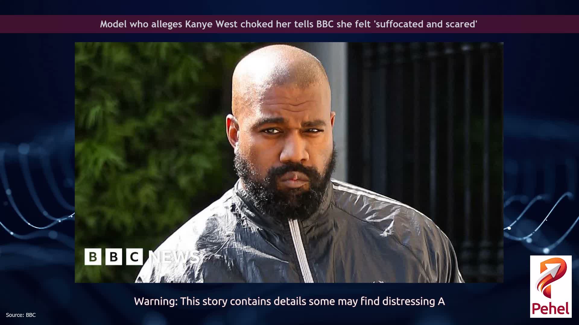 Model who alleges Kanye West choked her tells BBC she felt 'suffocated and scared'