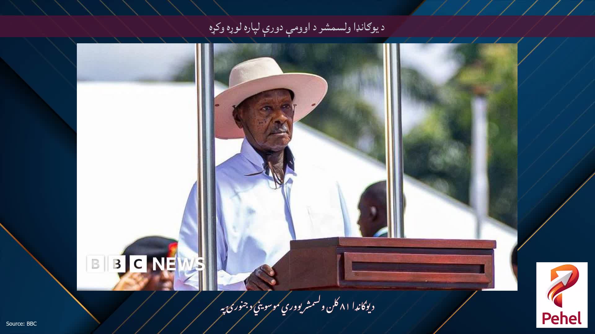 د یوګانډا ولسمشر د اوومې دورې لپاره لوړه وکړه