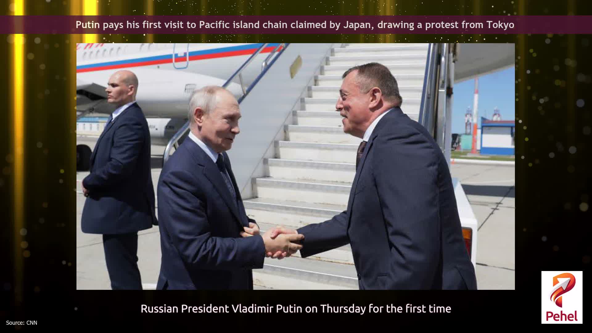 Putin pays his first visit to Pacific island chain claimed by Japan, drawing a protest from Tokyo