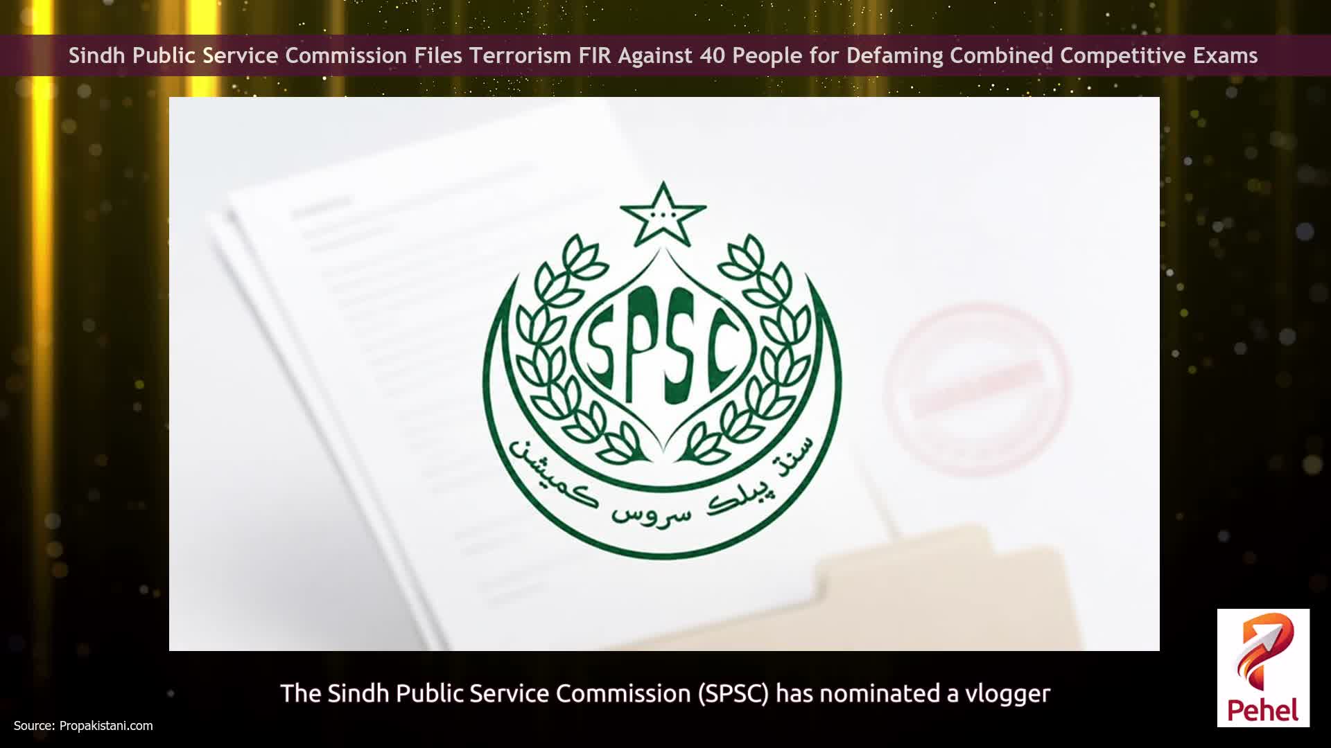 Sindh Public Service Commission Files Terrorism FIR Against 40 People for Defaming Combined Competitive Exams
