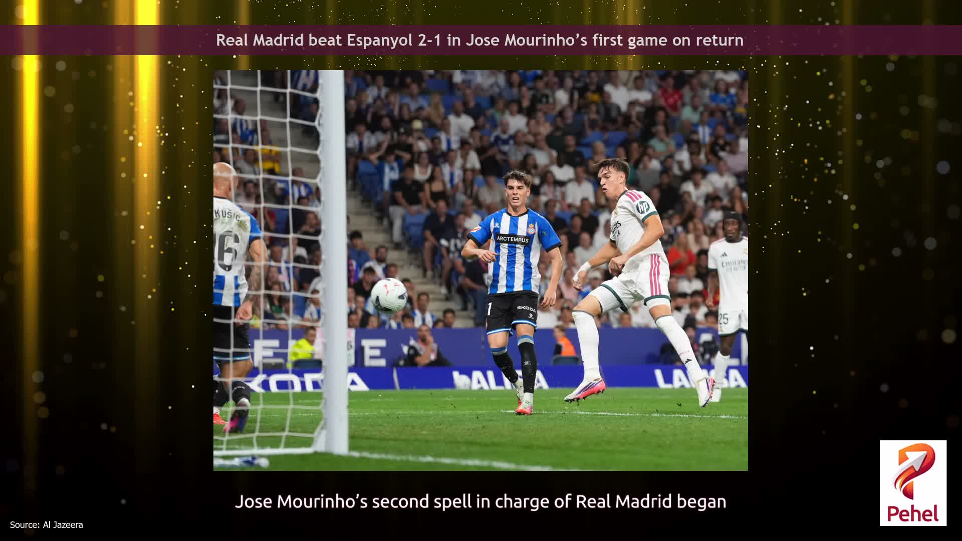 Real Madrid beat Espanyol 2-1 in Jose Mourinho’s first game on return