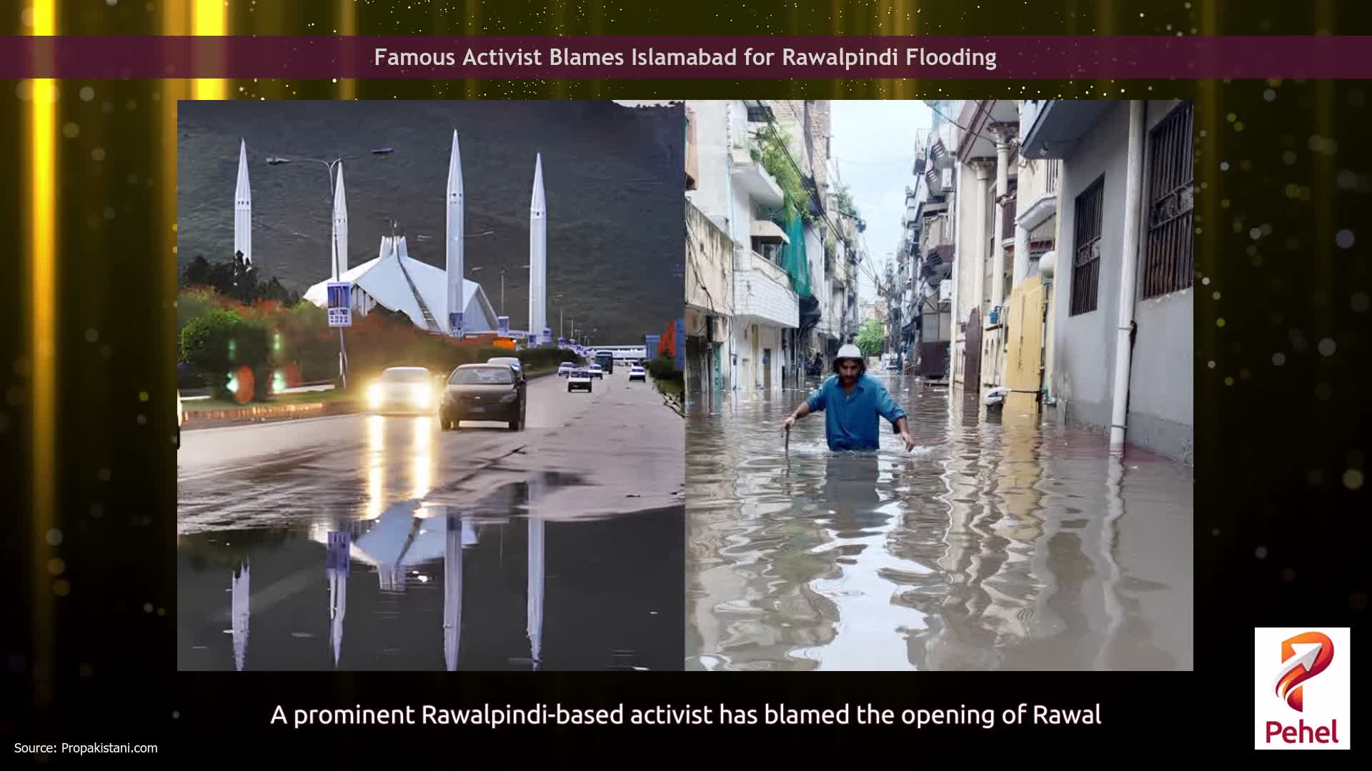 Famous Activist Blames Islamabad for Rawalpindi Flooding