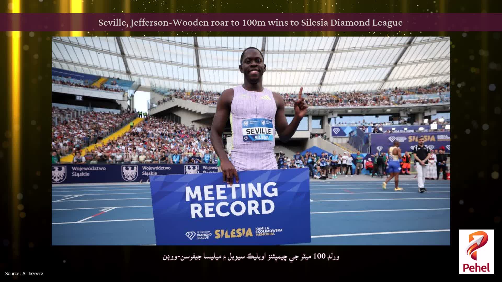 Seville, Jefferson-Wooden roar to 100m wins to Silesia Diamond League