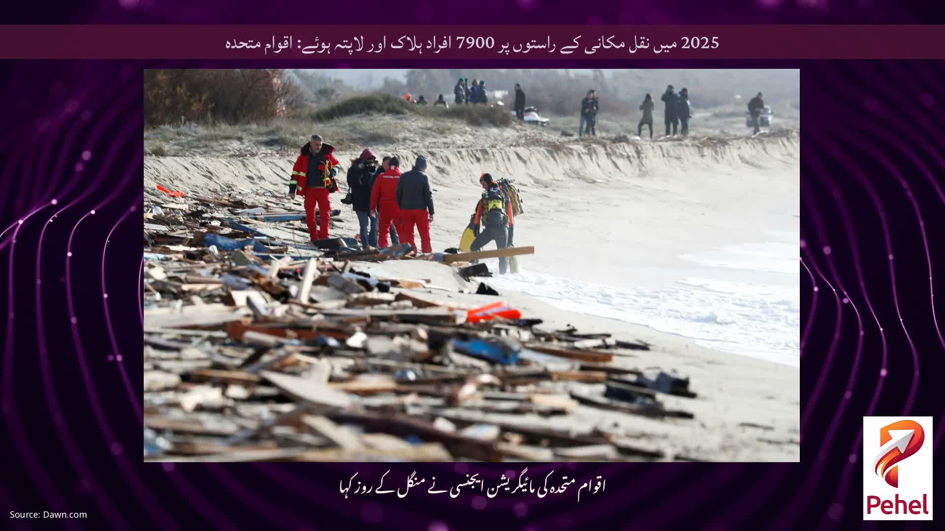 2025 میں نقل مکانی کے راستوں پر 7900 افراد ہلاک اور لاپتہ ہوئے: اقوام متحدہ