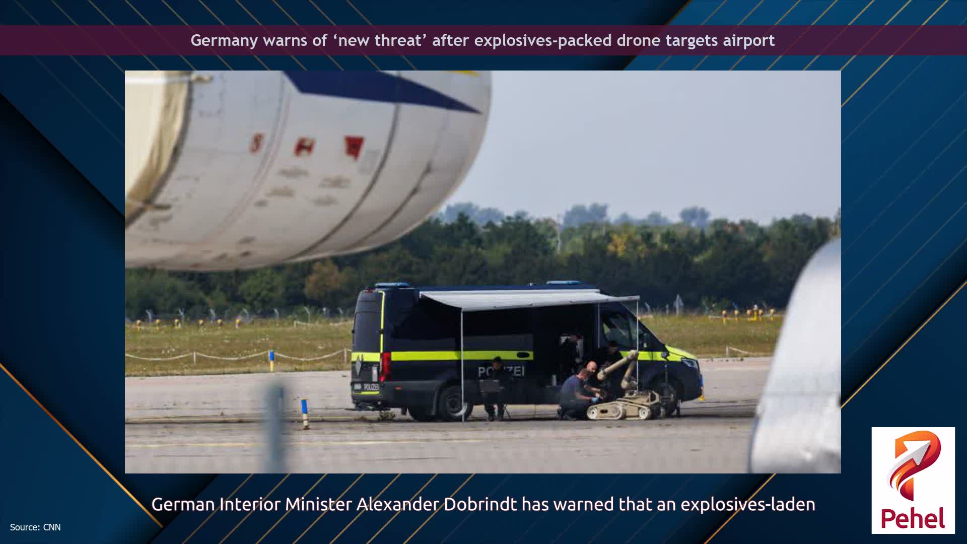 Germany warns of ‘new threat’ after explosives-packed drone targets airport
