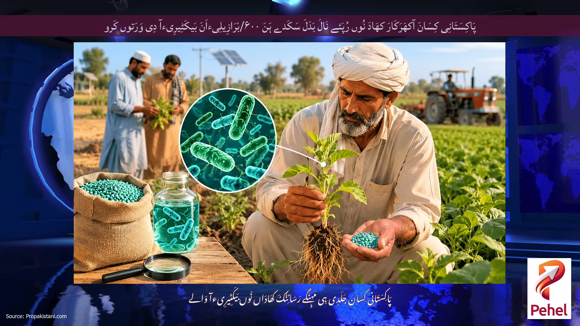 پَاکِسَتَانِی کِسَانَ آکھَرَکَارَ کھَادَ نُوں رُپَئے نَالَ بَدَلَ سَکَدے ہَنَ ۶۰۰/بْرَازِیلِیءاَنَ بَیکَٹِیرِیءآ دِی وَرَتوں کَرو