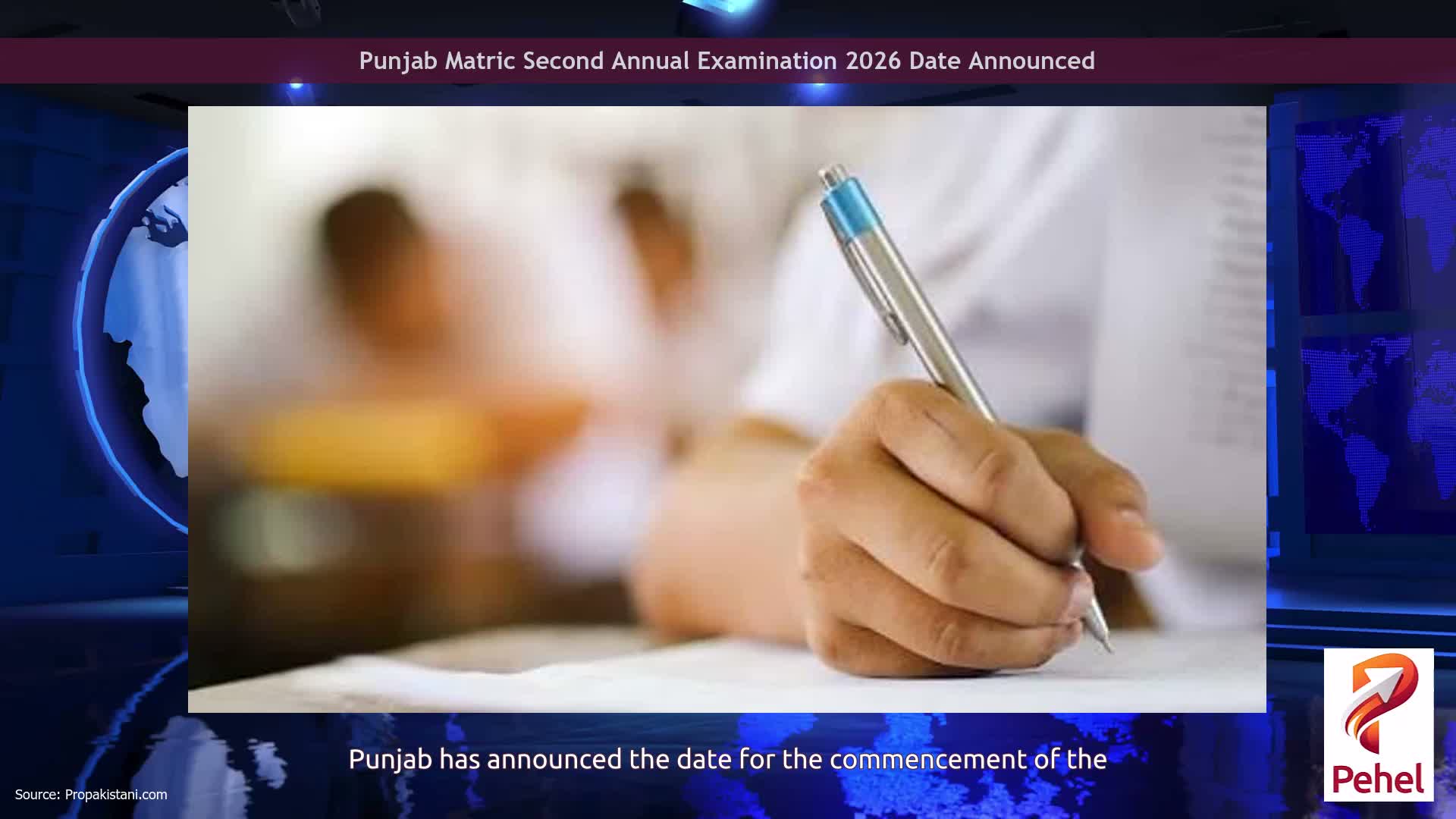 Punjab Matric Second Annual Examination 2026 Date Announced