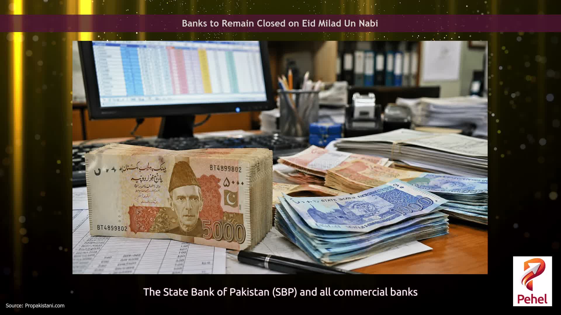 Banks to Remain Closed on Eid Milad Un Nabi