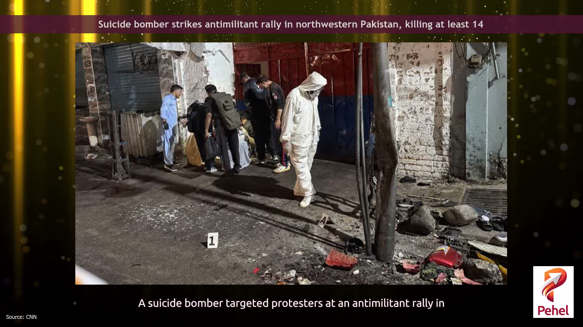 Suicide bomber strikes antimilitant rally in northwestern Pakistan, killing at least 14