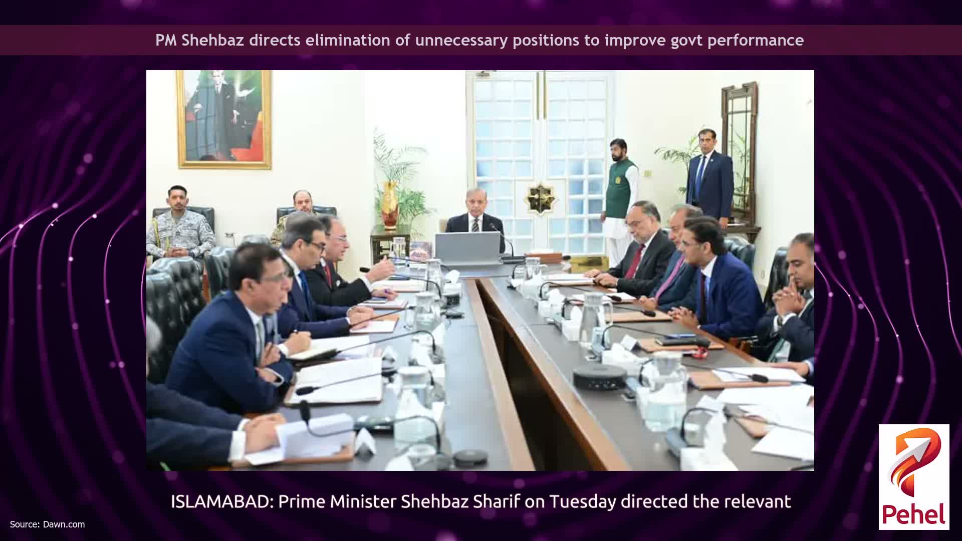 PM Shehbaz directs elimination of unnecessary positions to improve govt performance