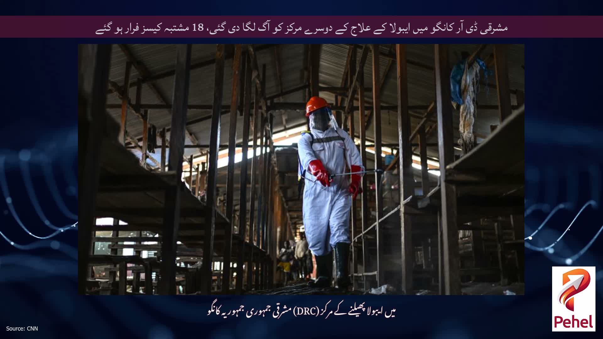 مشرقی ڈی آر کانگو میں ایبولا کے علاج کے دوسرے مرکز کو آگ لگا دی گئی، 18 مشتبہ کیسز فرار ہو گئے