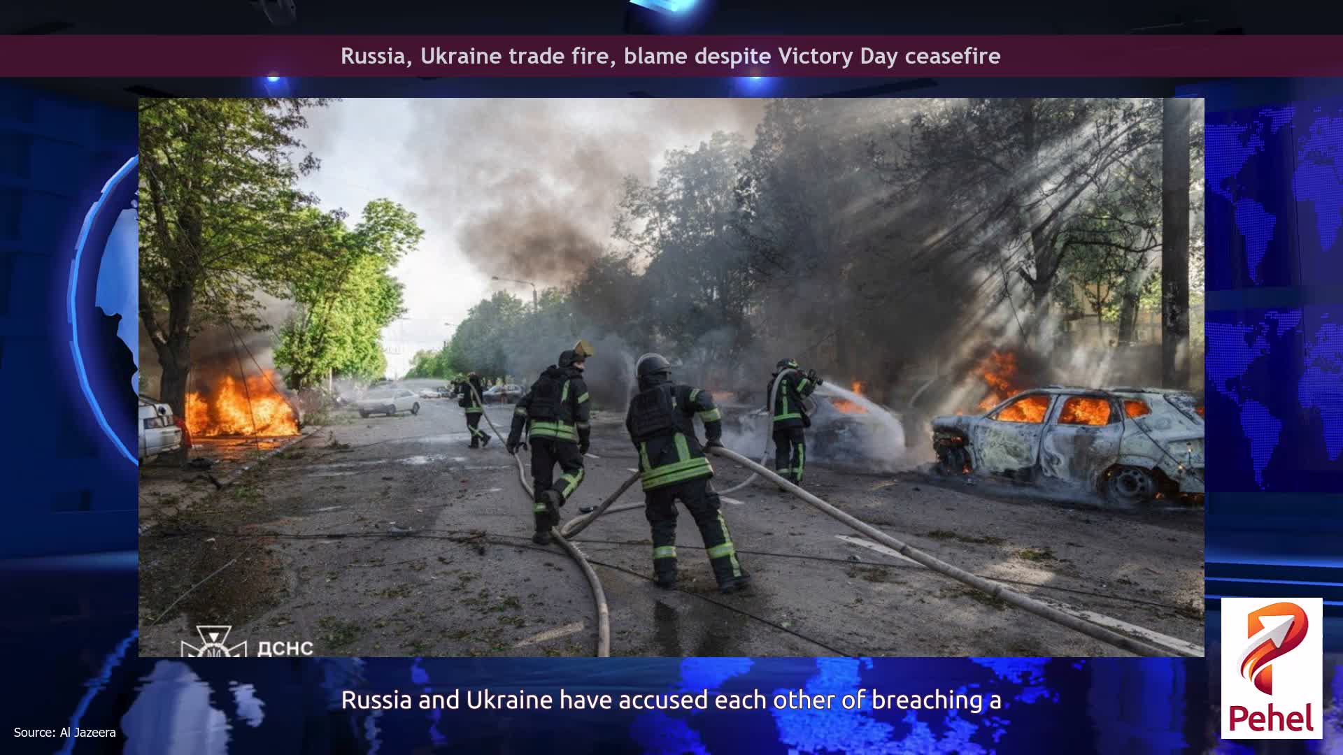Russia, Ukraine trade fire, blame despite Victory Day ceasefire