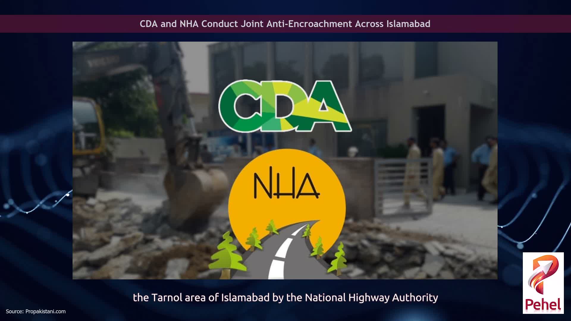 CDA and NHA Conduct Joint Anti-Encroachment Across Islamabad