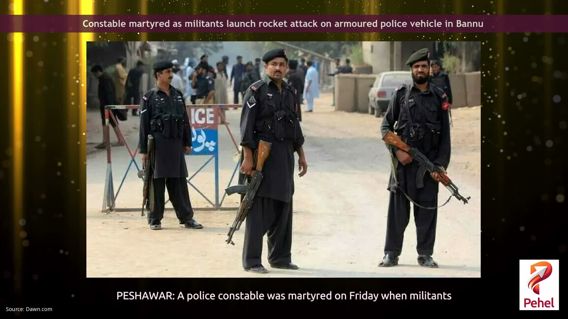 Constable martyred as militants launch rocket attack on armoured police vehicle in Bannu