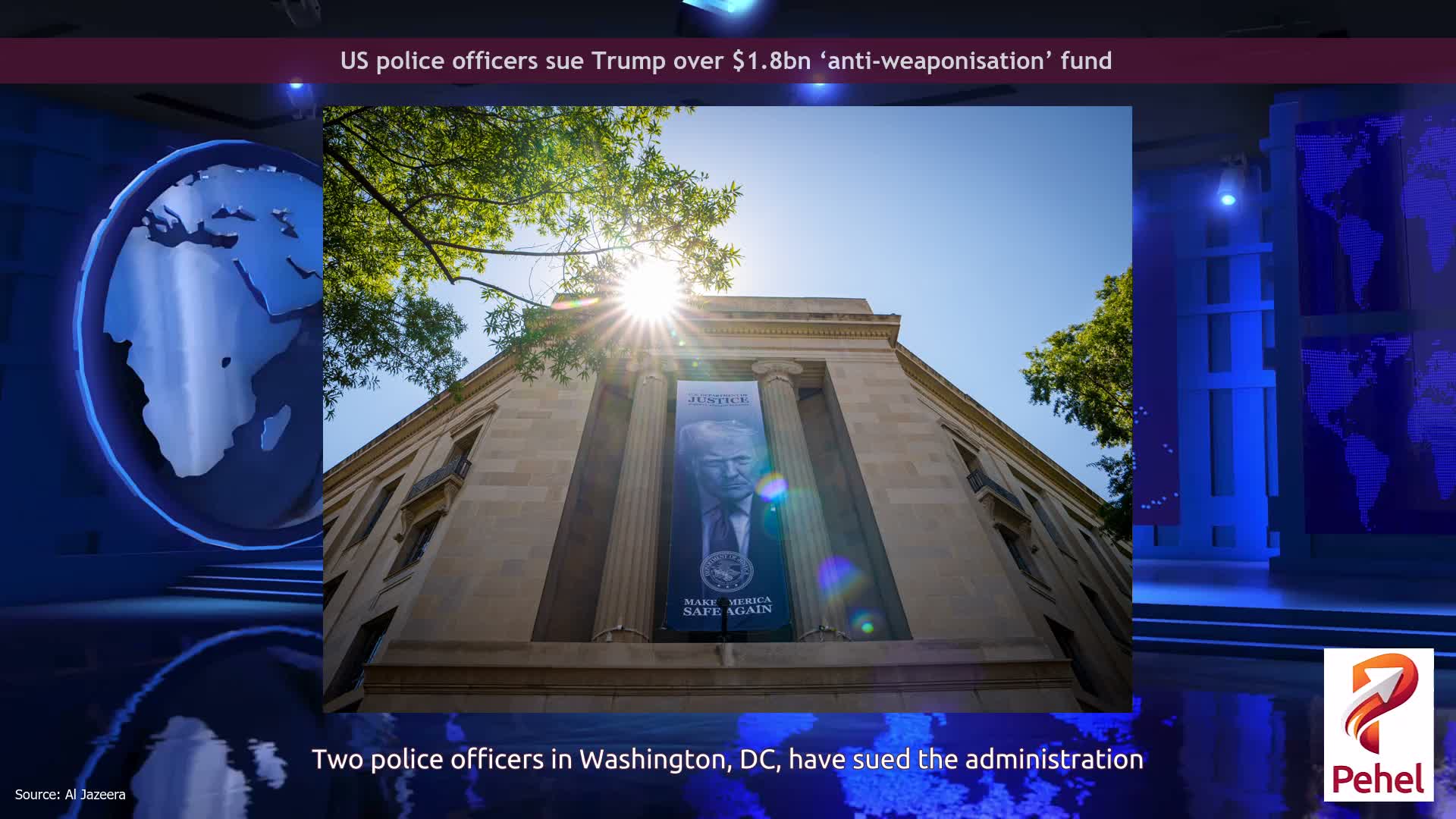 US police officers sue Trump over $1.8bn ‘anti-weaponisation’ fund