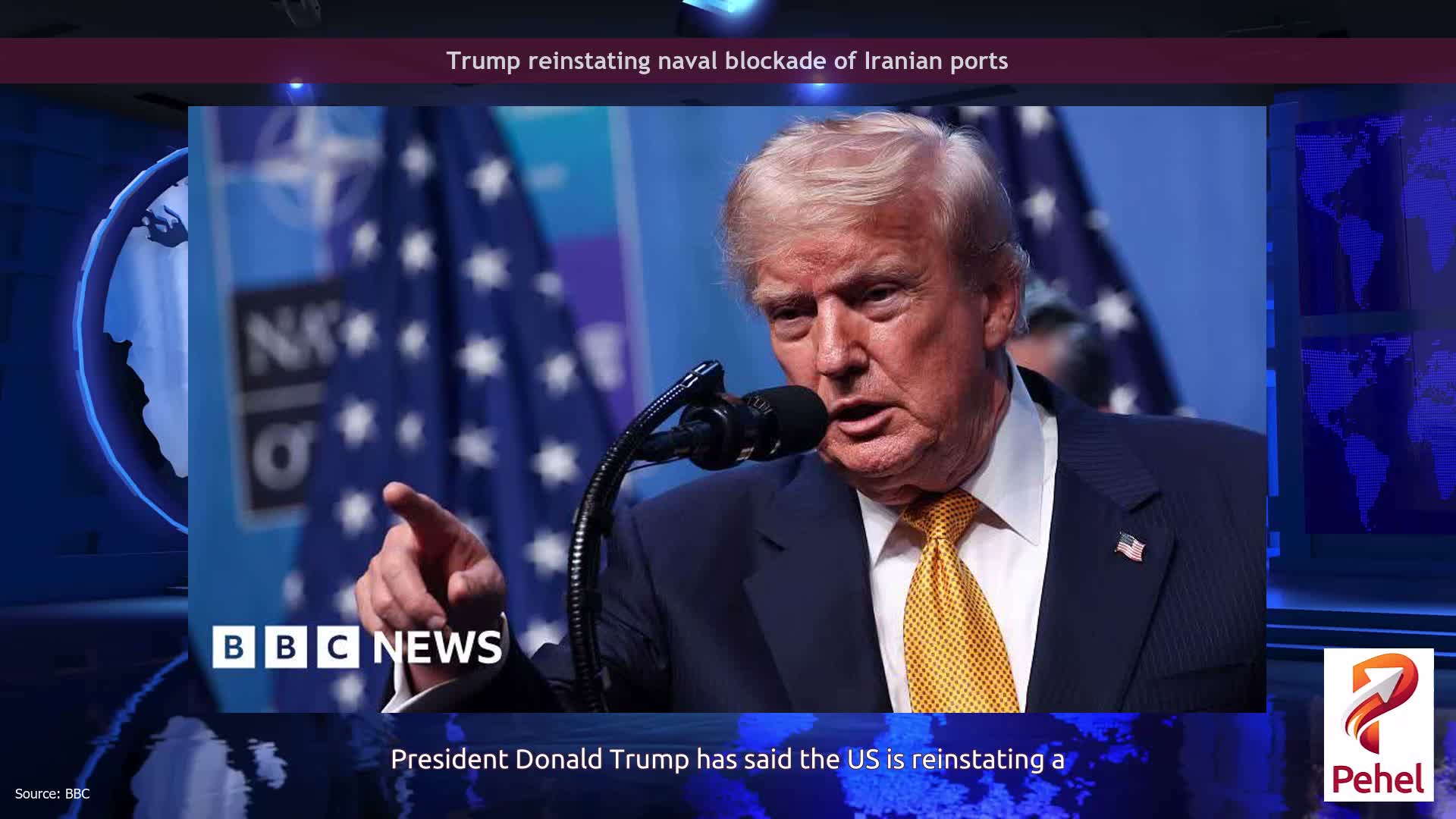 Trump reinstating naval blockade of Iranian ports
