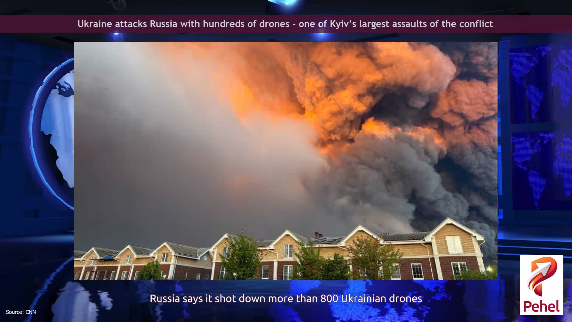 Ukraine attacks Russia with hundreds of drones - one of Kyiv’s largest assaults of the conflict