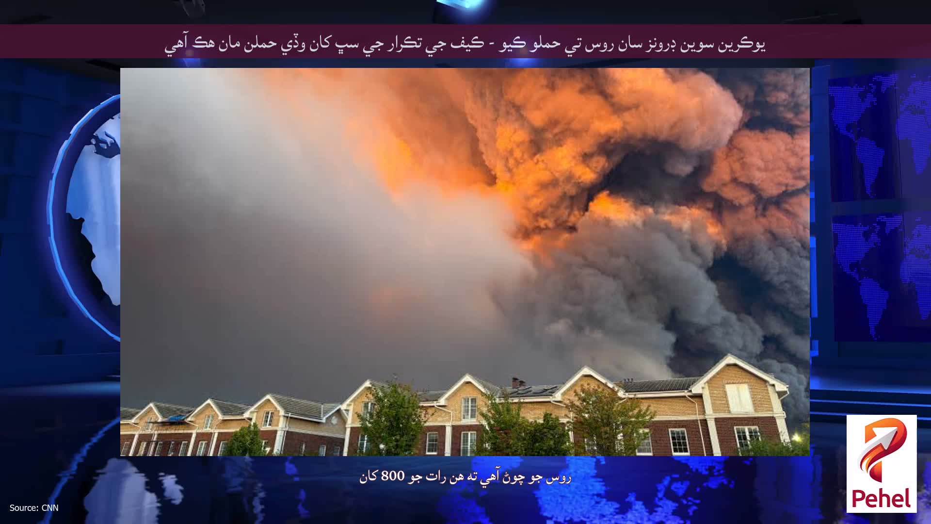 يوڪرين سوين ڊرونز سان روس تي حملو ڪيو - ڪيف جي تڪرار جي سڀ کان وڏي حملن مان هڪ آهي