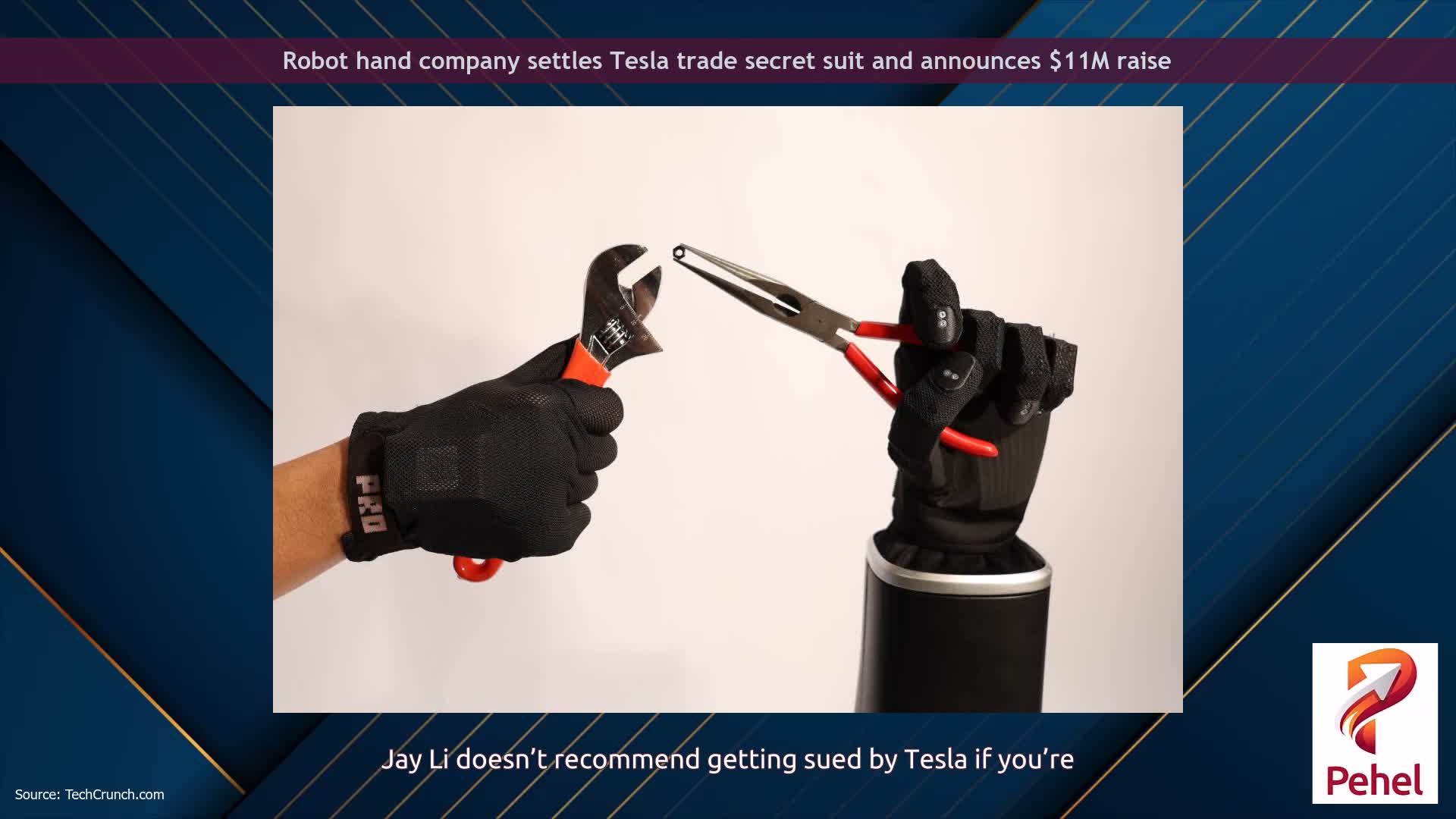 Robot hand company settles Tesla trade secret suit and announces $11M raise