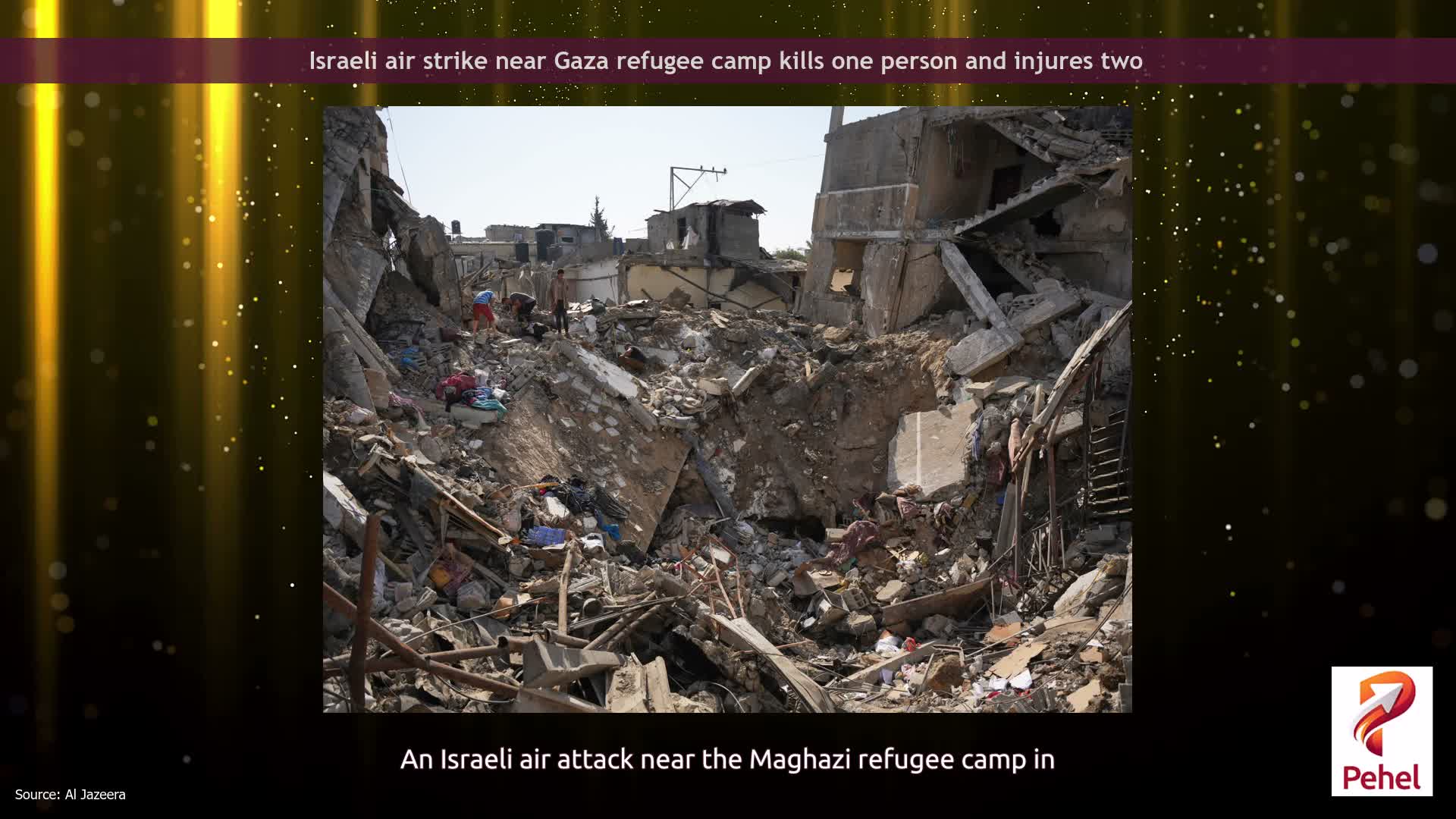 Israeli air strike near Gaza refugee camp kills one person and injures two