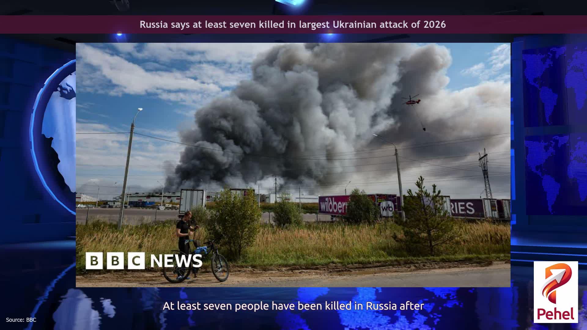 Russia says at least seven killed in largest Ukrainian attack of 2026