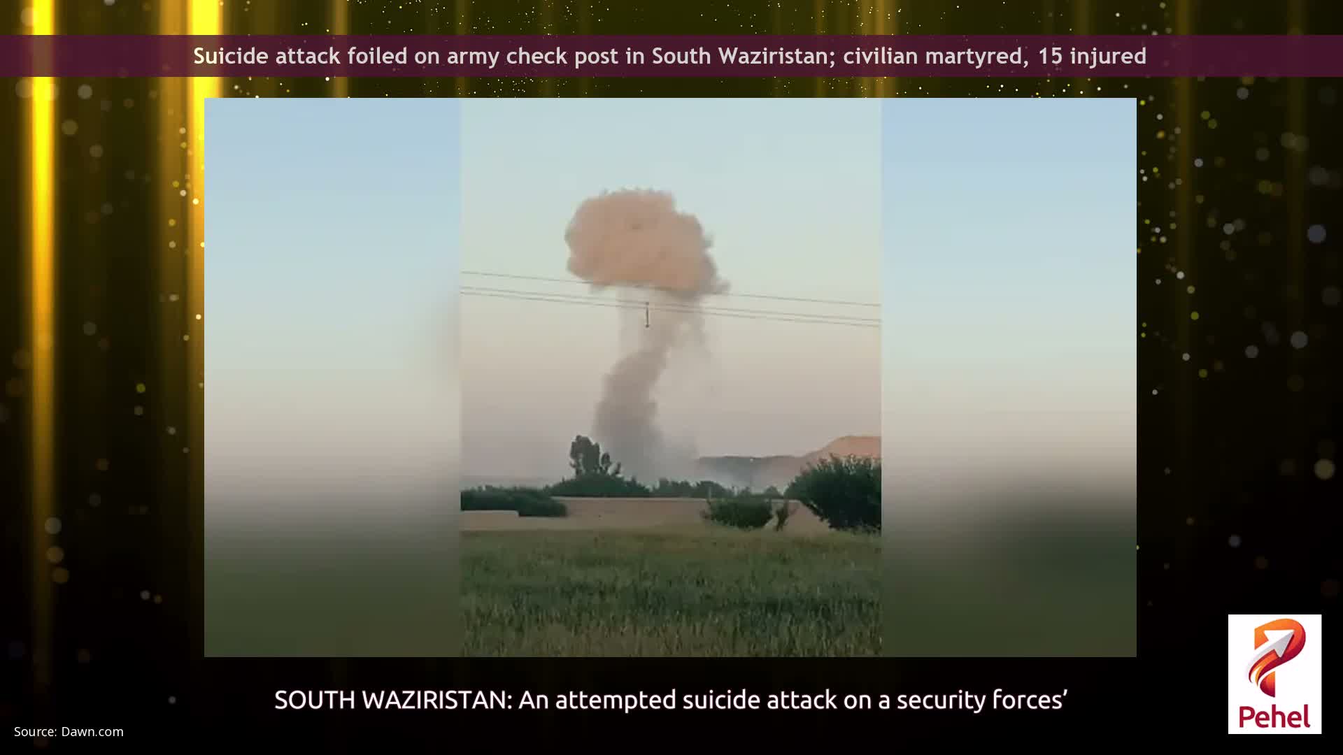 Suicide attack foiled on army check post in South Waziristan; civilian martyred, 15 injured