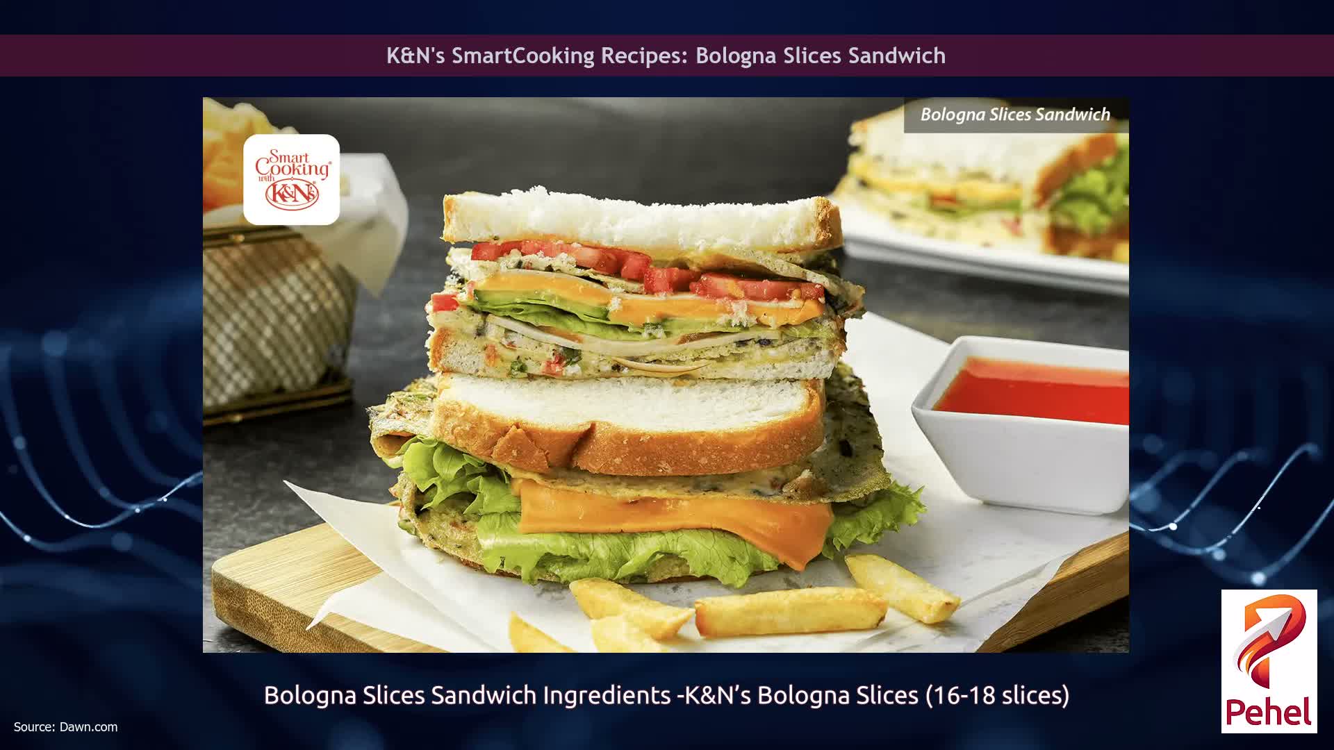 K&N's SmartCooking Recipes: Bologna Slices Sandwich