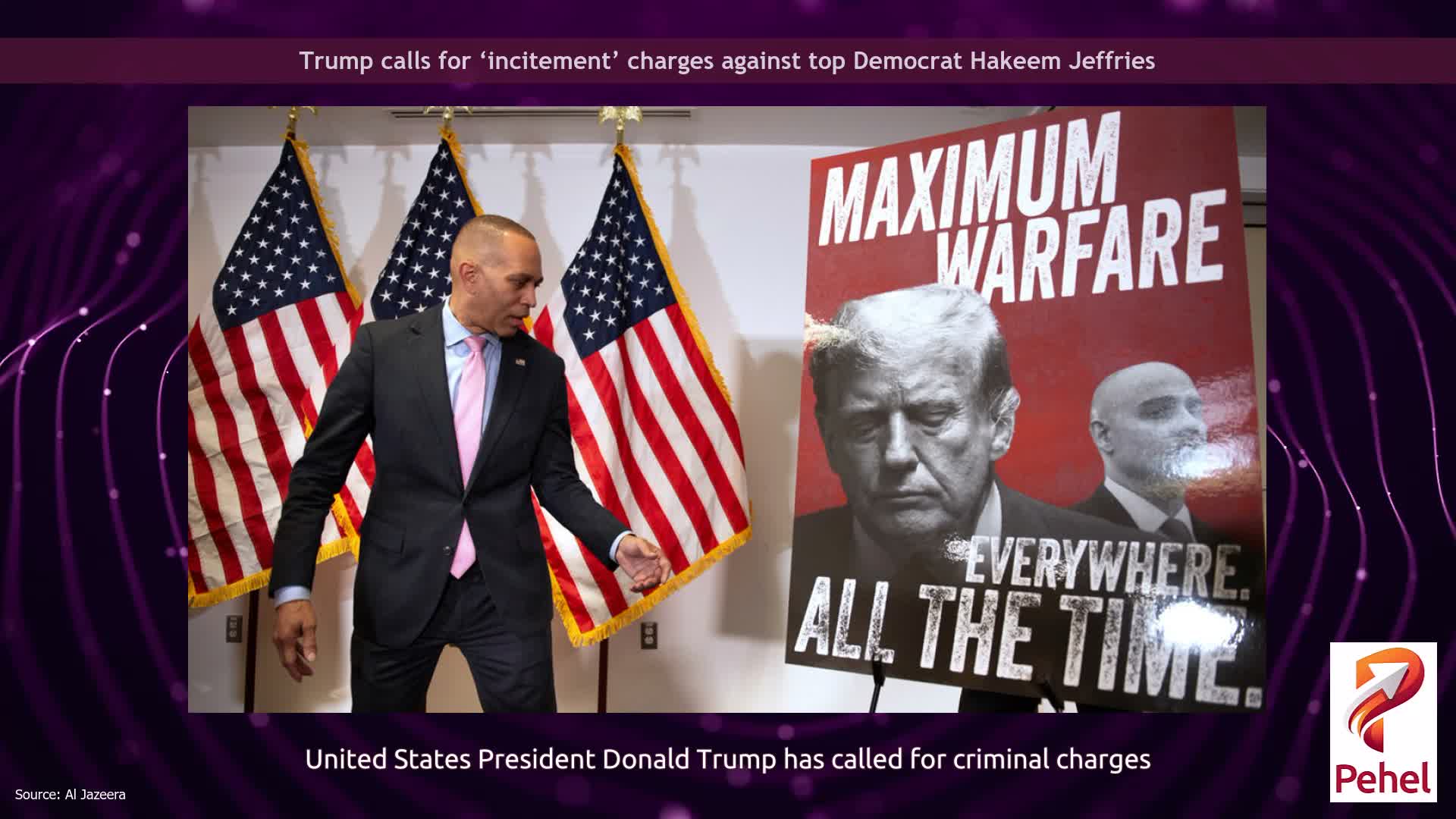 Trump calls for ‘incitement’ charges against top Democrat Hakeem Jeffries