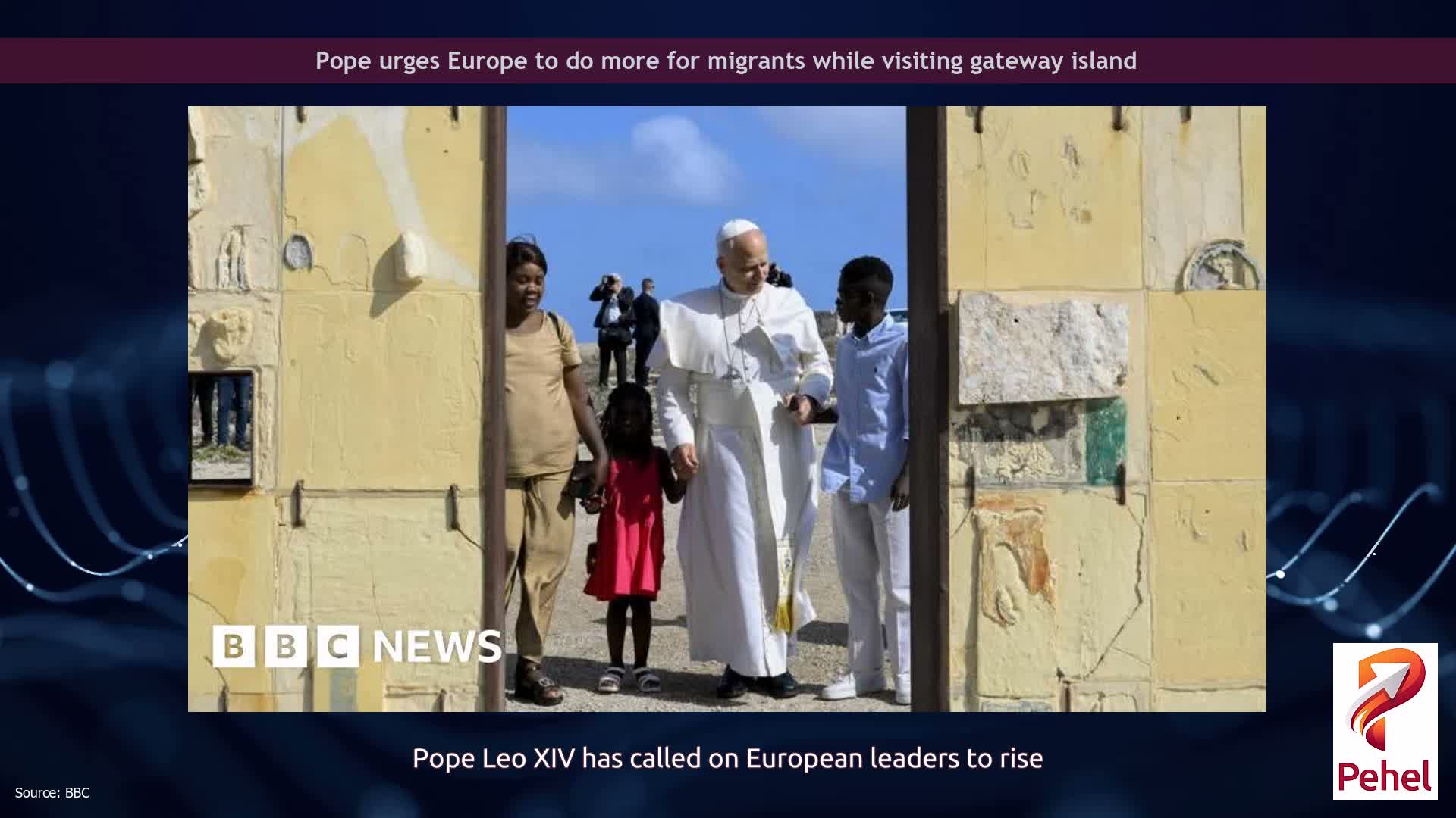 Pope urges Europe to do more for migrants while visiting gateway island