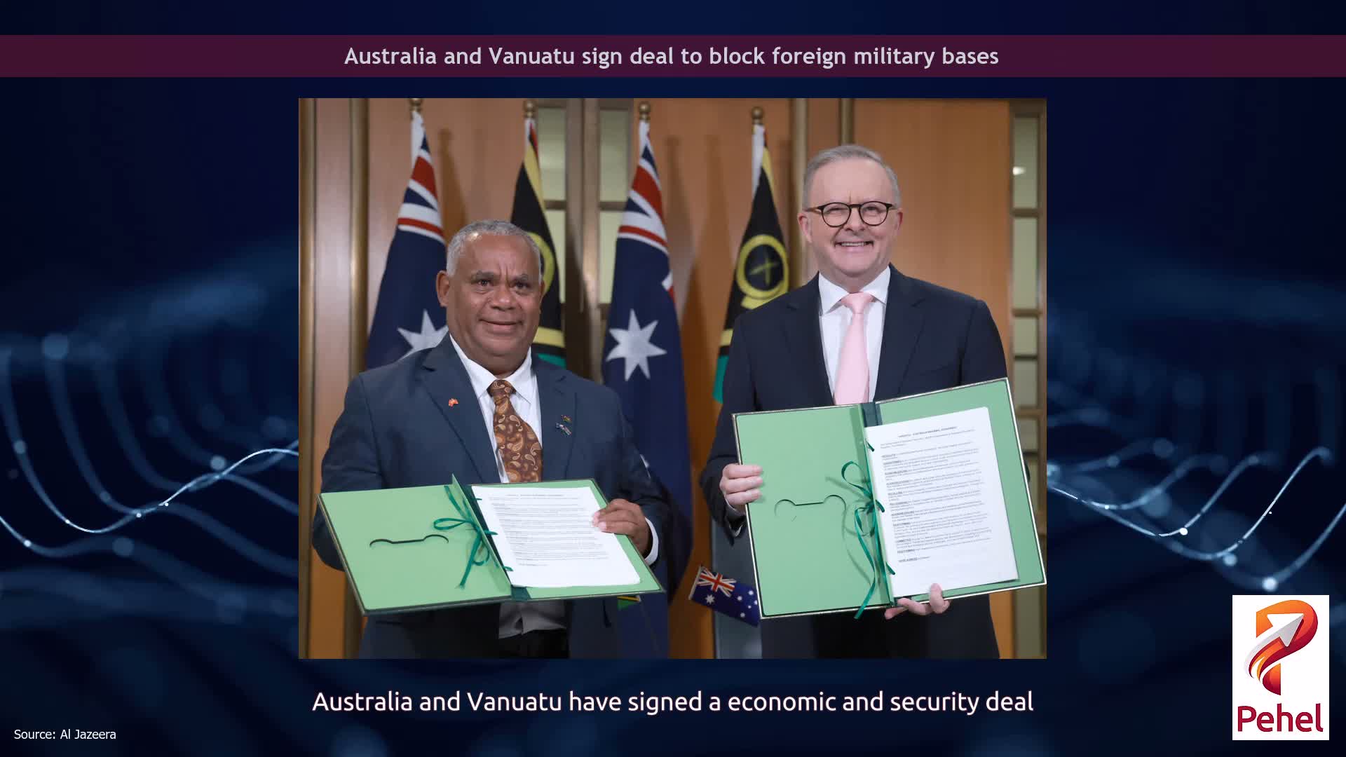 Australia and Vanuatu sign deal to block foreign military bases