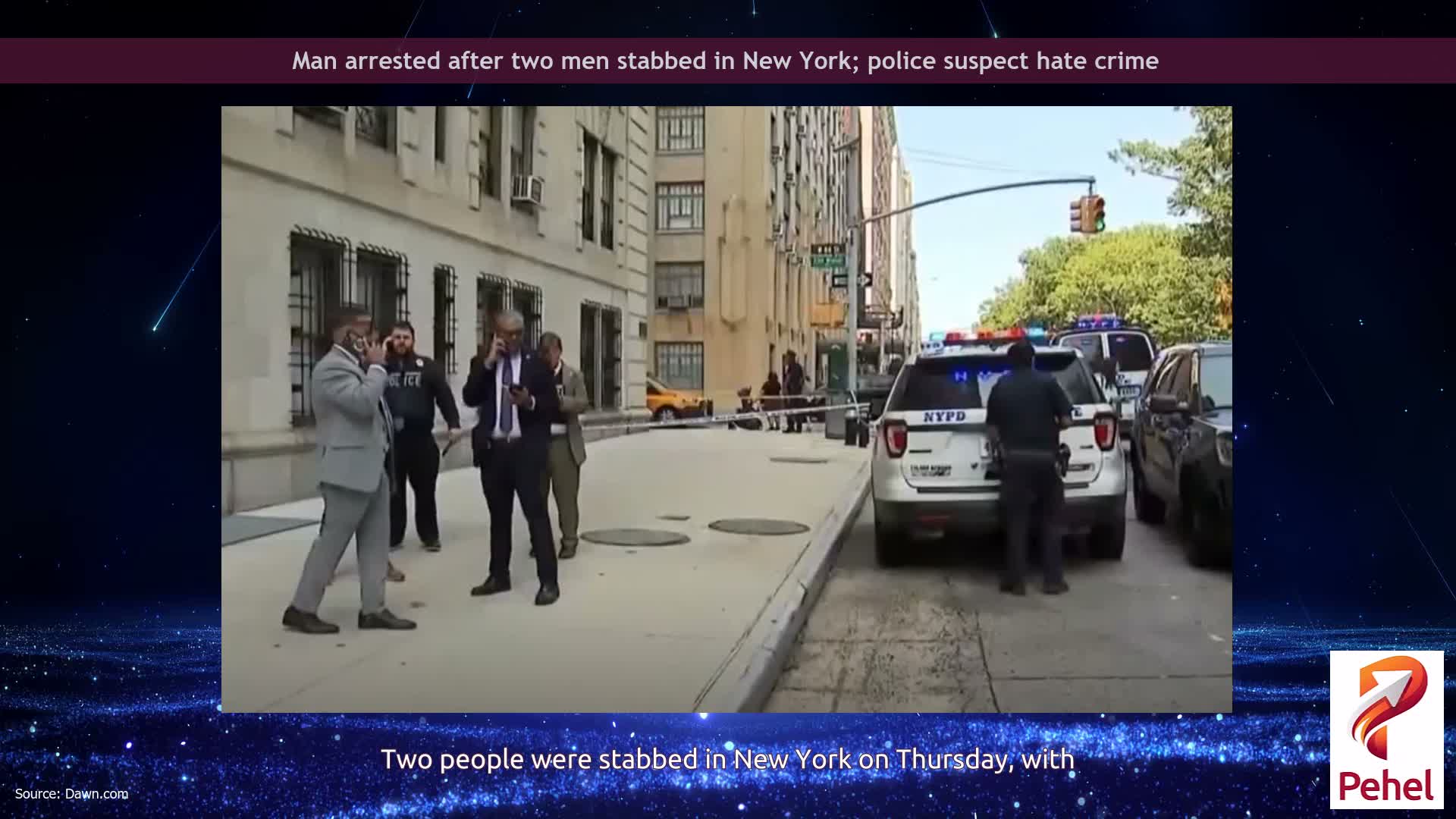 Man arrested after two men stabbed in New York; police suspect hate crime