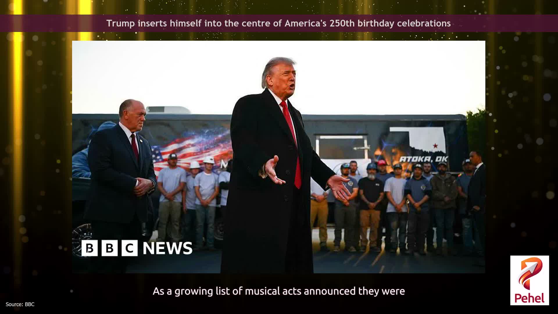 Trump inserts himself into the centre of America's 250th birthday celebrations