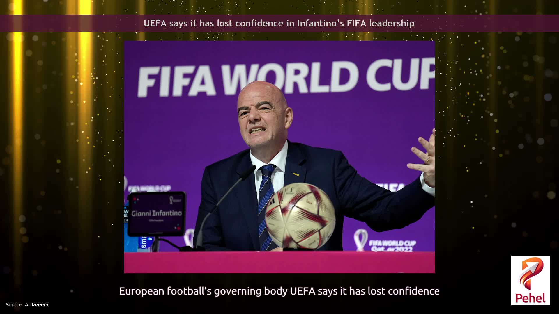 UEFA says it has lost confidence in Infantino’s FIFA leadership