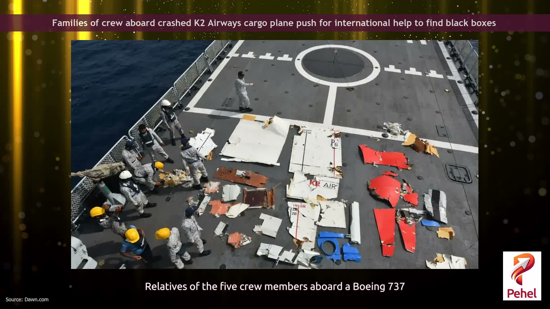 Families of crew aboard crashed K2 Airways cargo plane push for international help to find black boxes