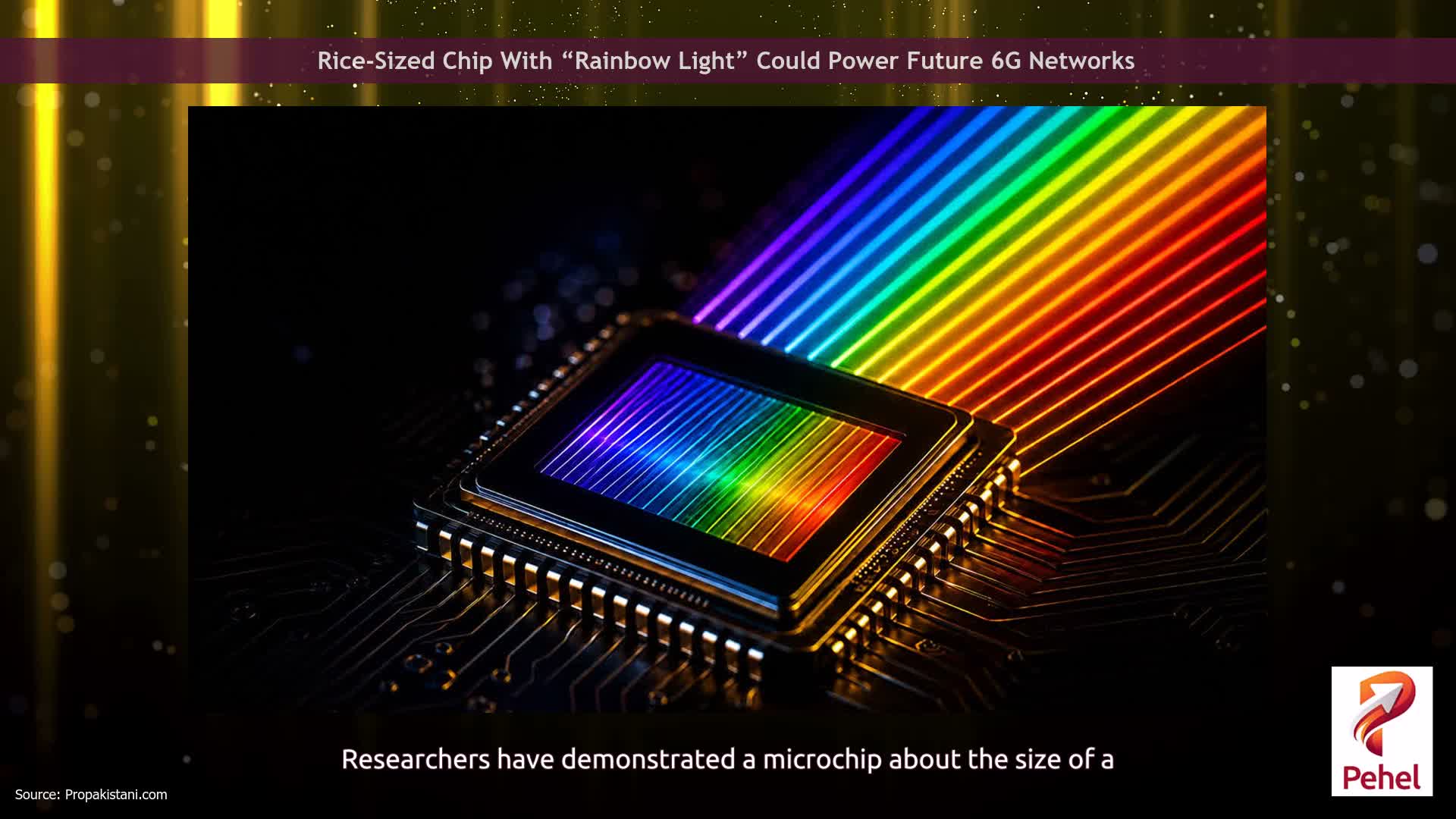Rice-Sized Chip With “Rainbow Light” Could Power Future 6G Networks