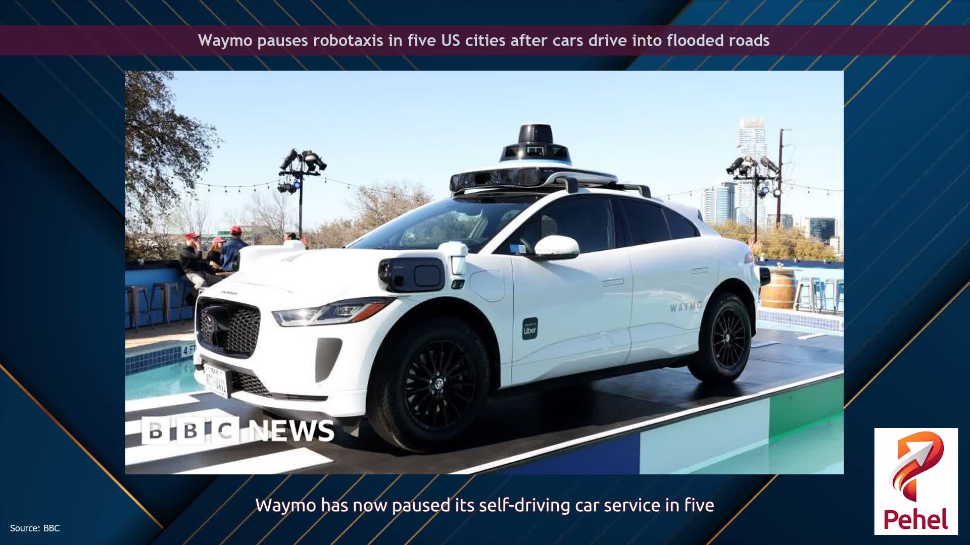 Waymo pauses robotaxis in five US cities after cars drive into flooded roads