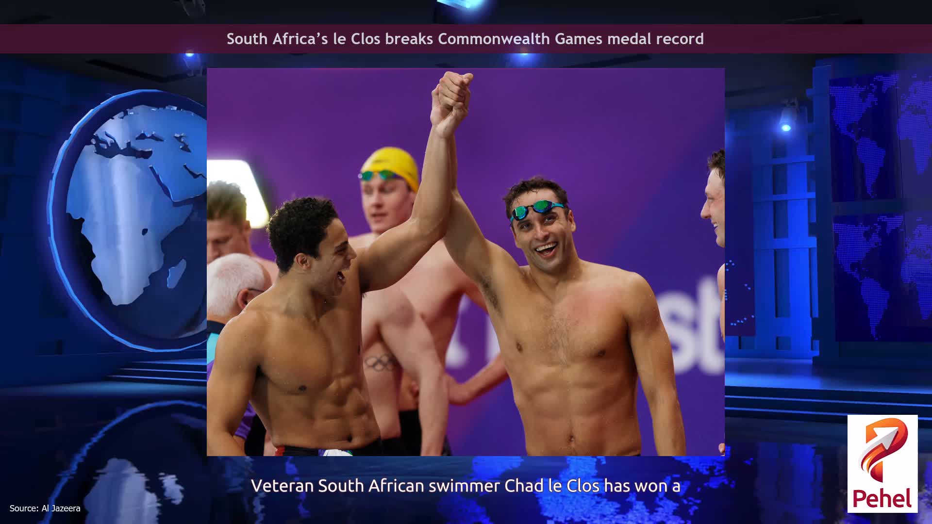 South Africa’s le Clos breaks Commonwealth Games medal record