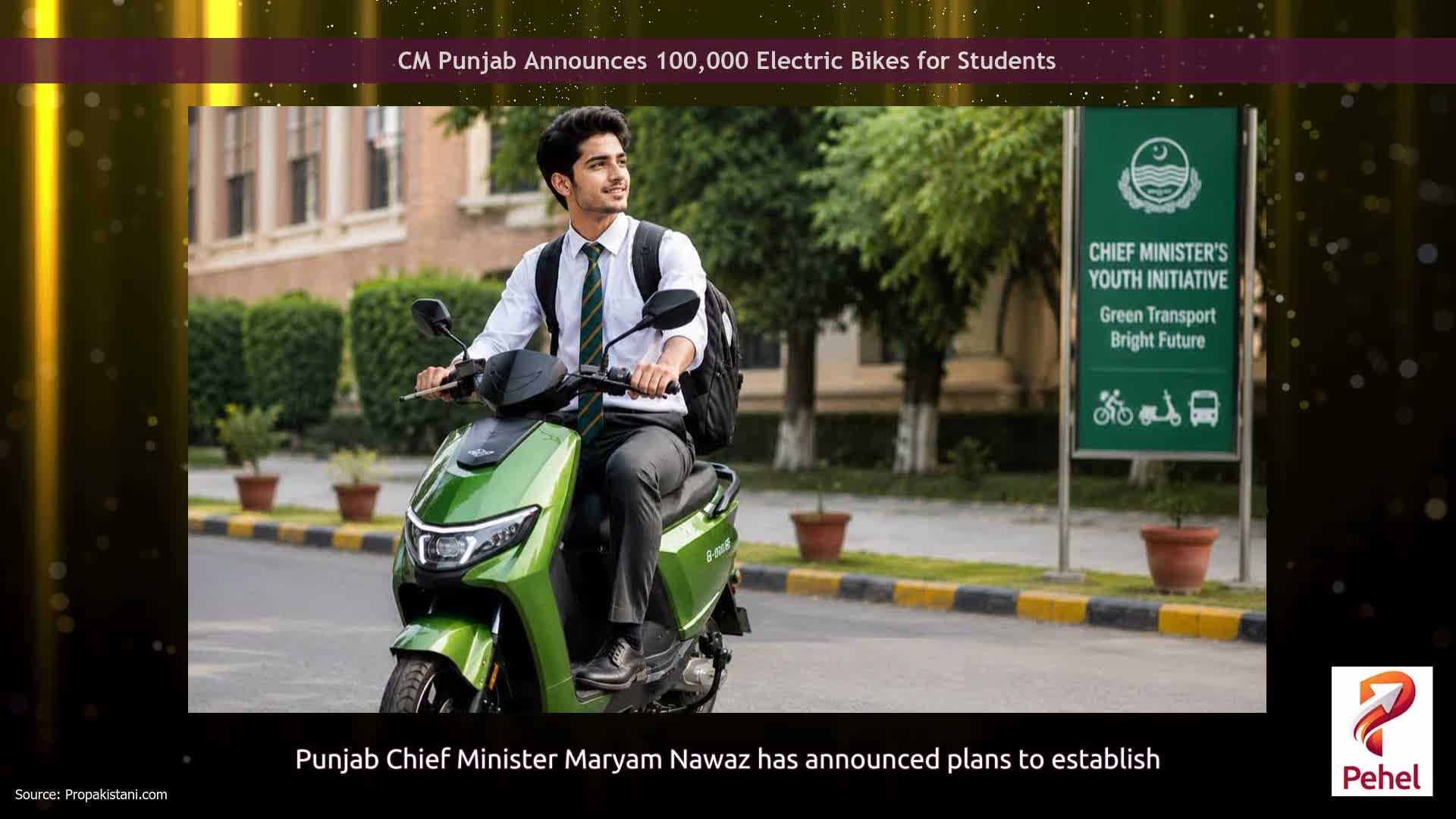 CM Punjab Announces 100,000 Electric Bikes for Students